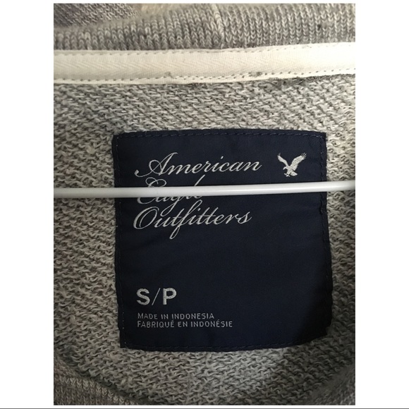 Gray American Eagle Pull Over Hoodie - Picture 3 of 3